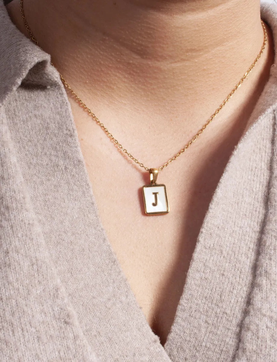Pearl Initial Necklace